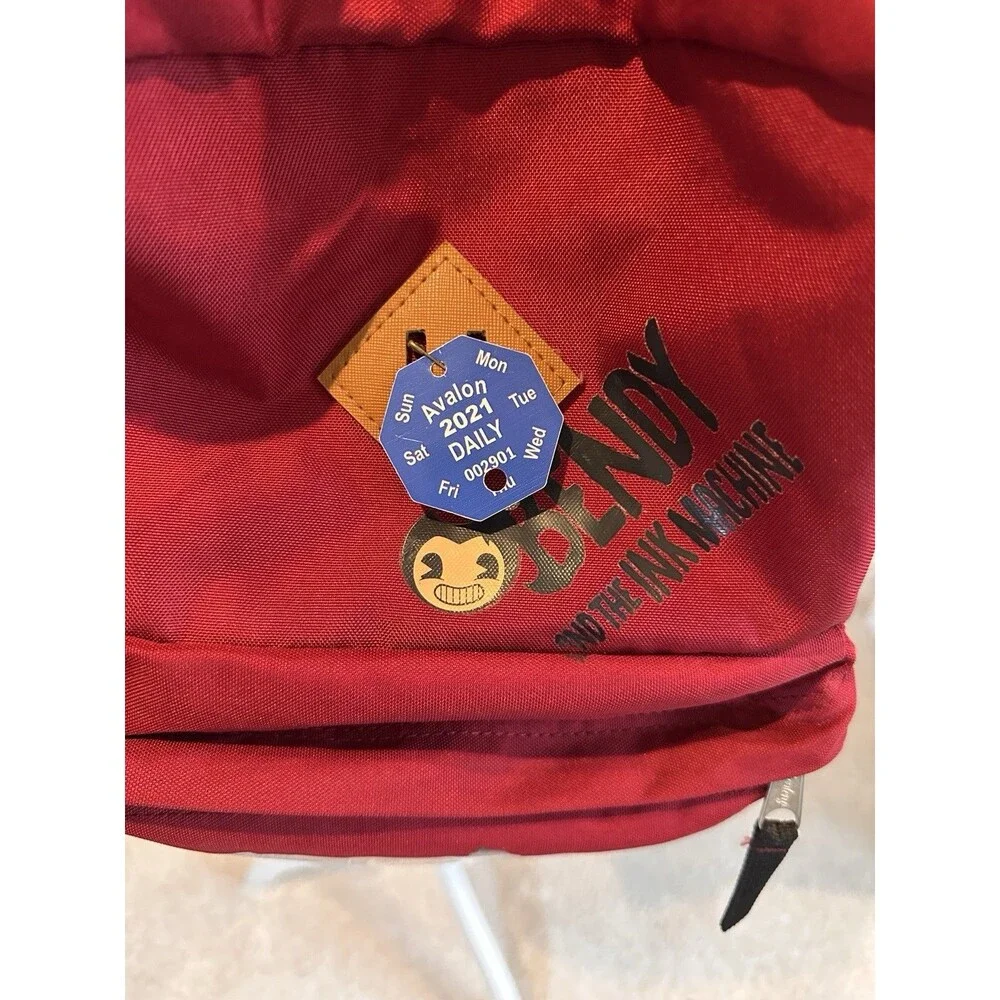 Hot Topic Bendy and The Ink Machine Red Graphic 15” Laptop Backpack